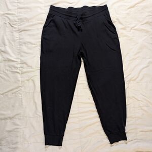 Black Wool& Cascade Waffle Joggers Lounge Wear